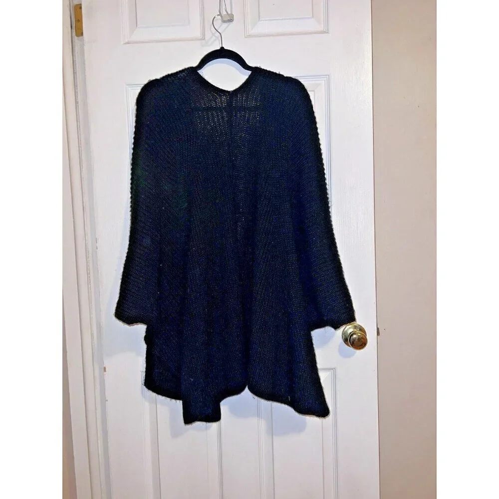 URBAN OUTFITTERS Women’s Sweater Black Chunky Knit Oversized Cocoon Cardigan OS